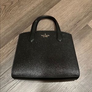 Kate Spade Black Glitter Tinsel Bag